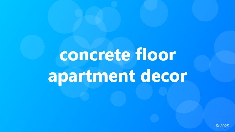 concrete floor apartment decor