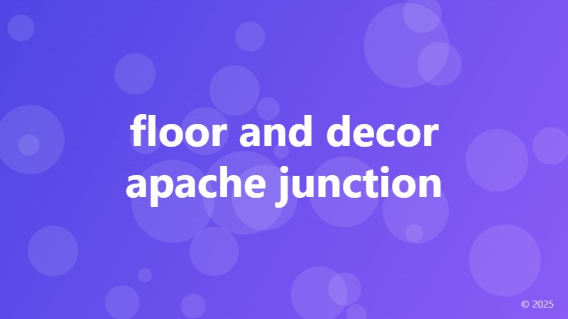 floor and decor apache junction