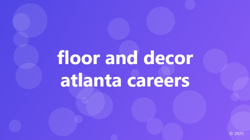 floor and decor atlanta careers