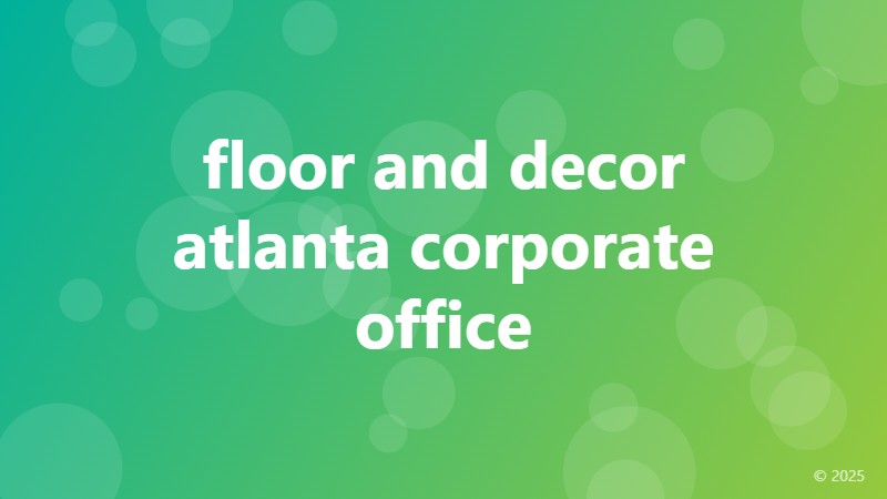 floor and decor atlanta corporate office