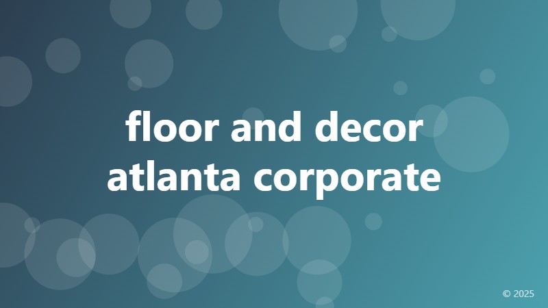 floor and decor atlanta corporate