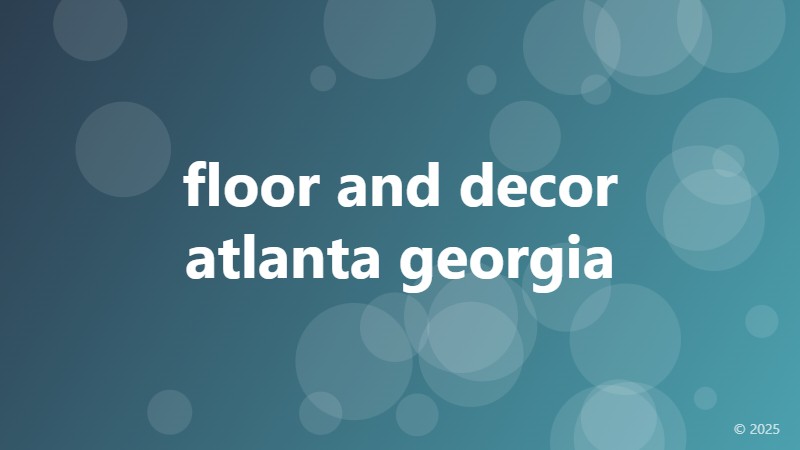 floor and decor atlanta georgia