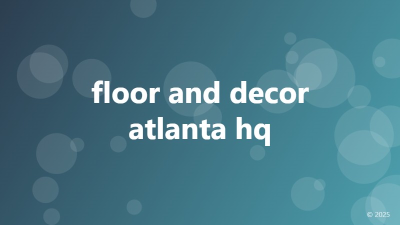 floor and decor atlanta hq