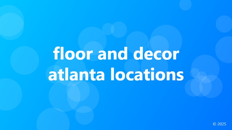 floor and decor atlanta locations
