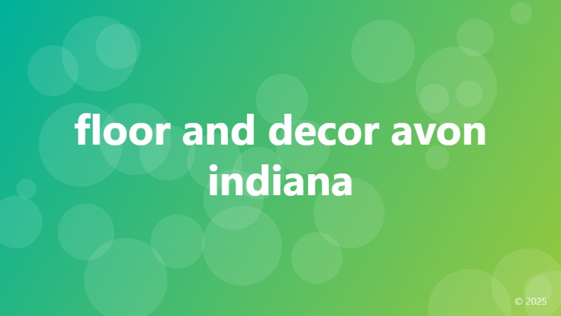 floor and decor avon indiana