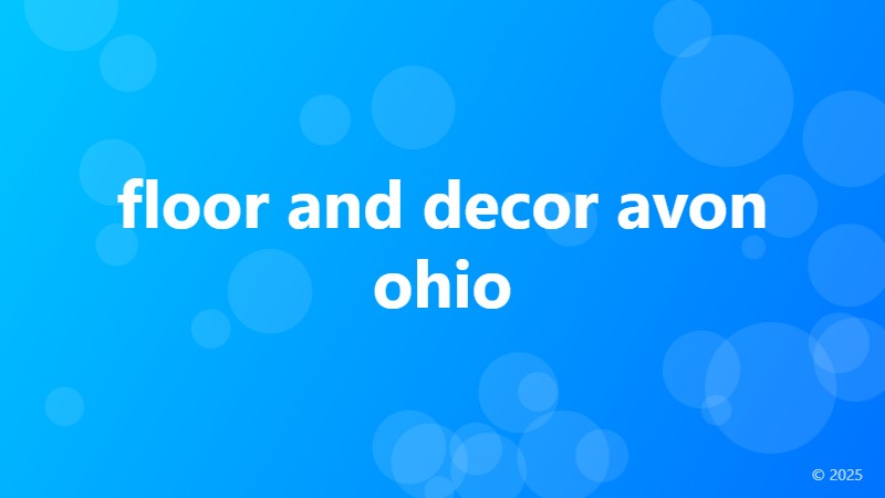 floor and decor avon ohio