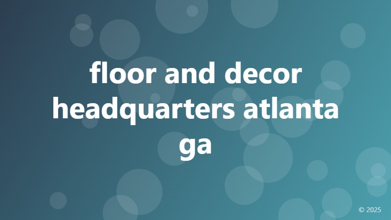 floor and decor headquarters atlanta ga