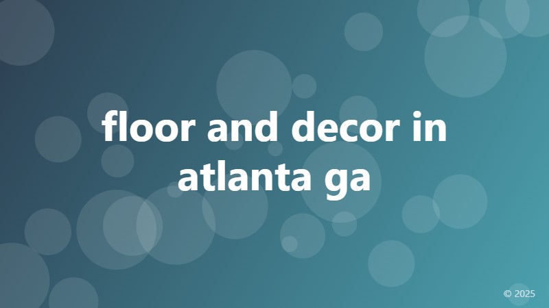 floor and decor in atlanta ga