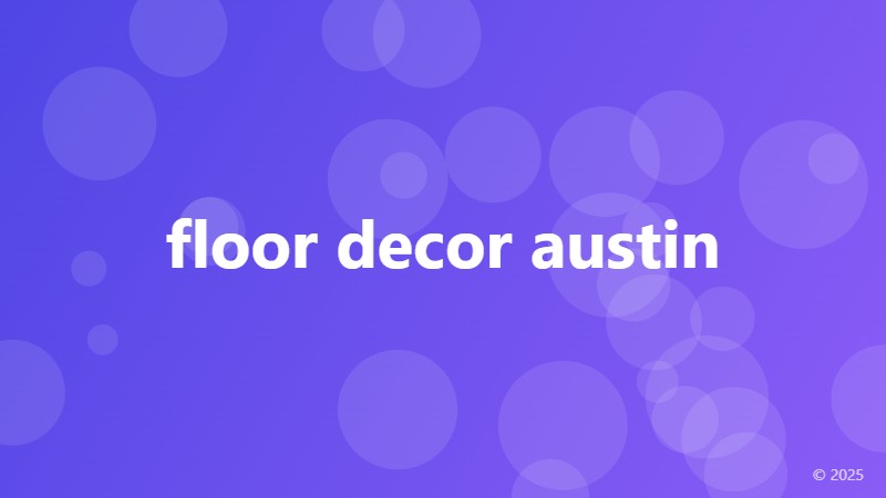 floor decor austin