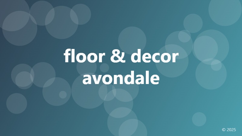 floor & decor avondale