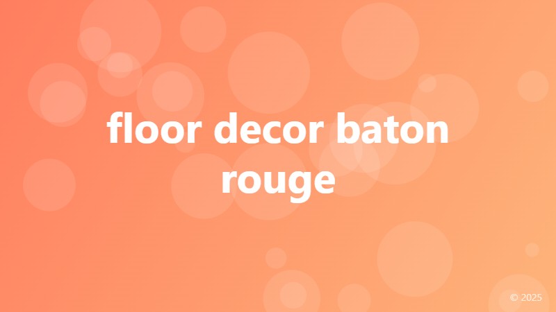 floor decor baton rouge