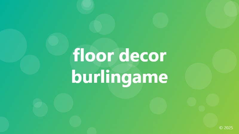 floor decor burlingame