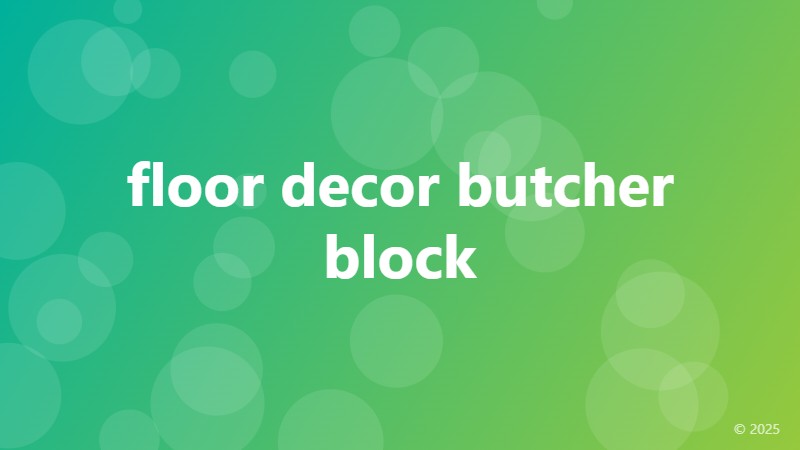 floor decor butcher block