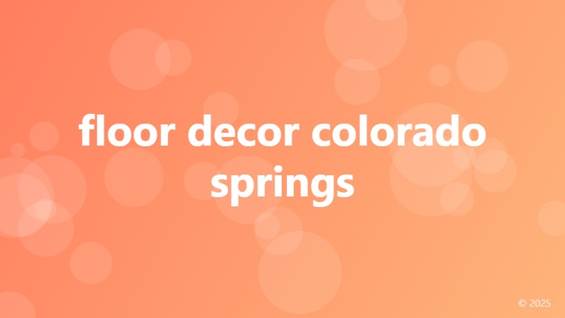 floor decor colorado springs