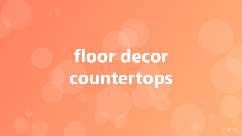 floor decor countertops