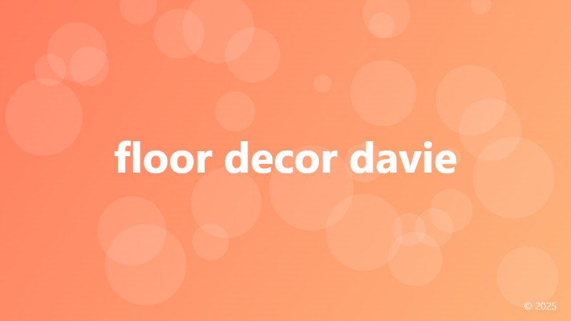 floor decor davie