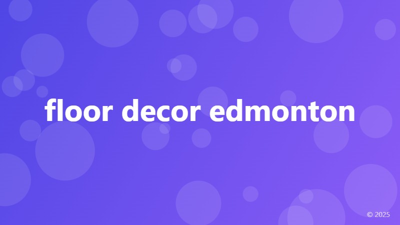 floor decor edmonton