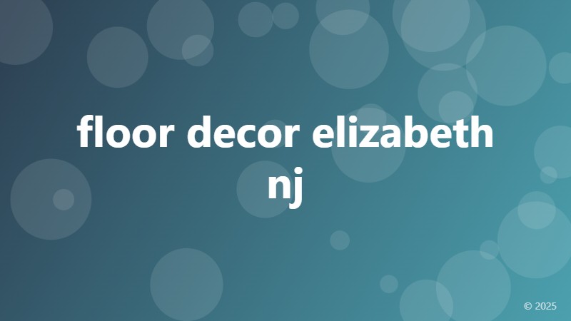 floor decor elizabeth nj