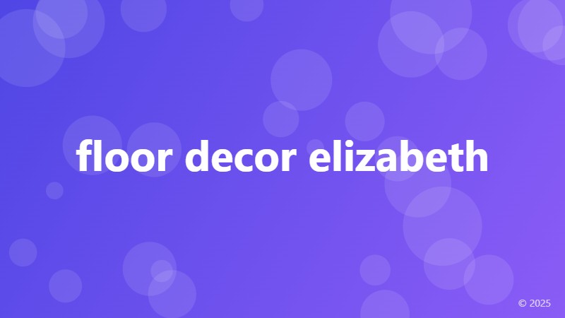 floor decor elizabeth