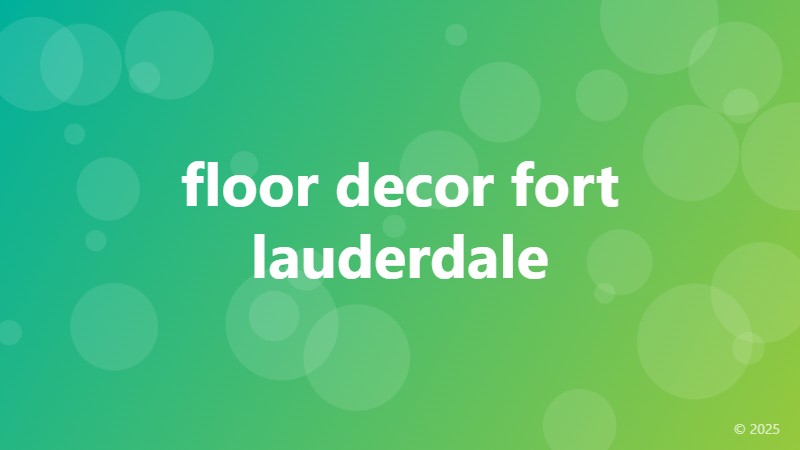 floor decor fort lauderdale