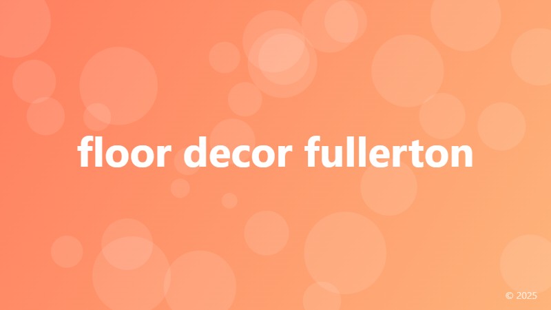 floor decor fullerton