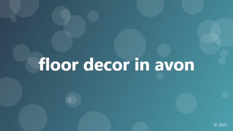 floor decor in avon