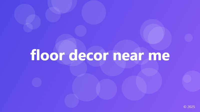 floor decor near me