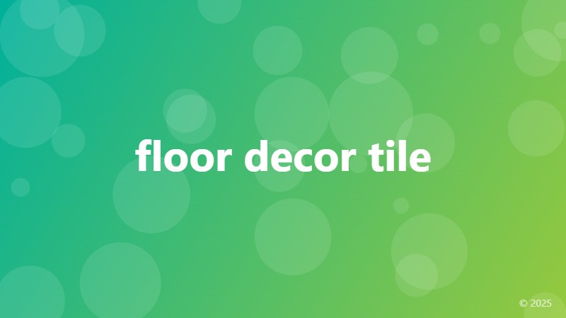 floor decor tile